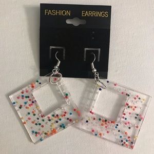 Homemade resin earrings